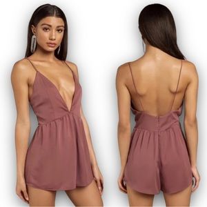 Tobi Elegant Romper Merlot color Size Medium